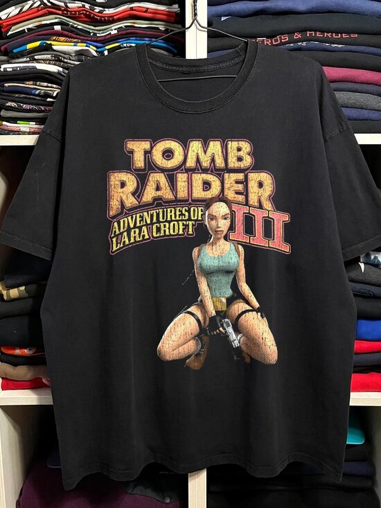 Paramjeet Other - Rare Tomb Raider III Mexican Boot Washed Black Tee